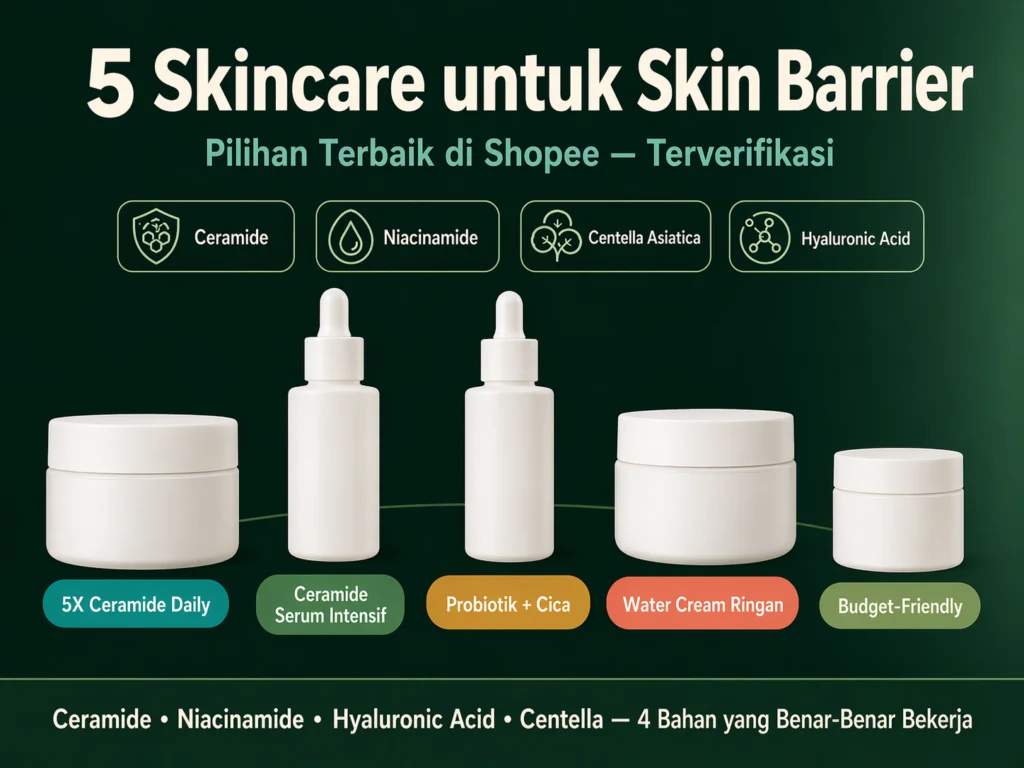skincare untuk memperkuat skin barrier rekomendasi terbaik Shopee ceramide