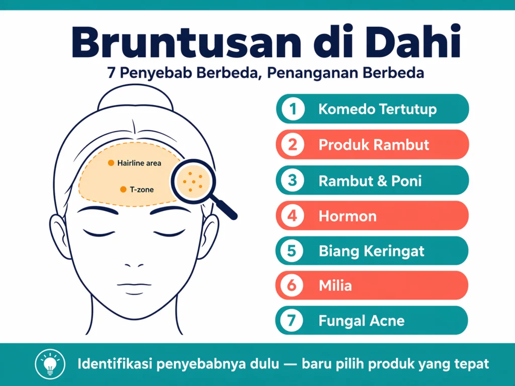 bruntusan di dahi penyebab dan cara mengatasinya yang tepat