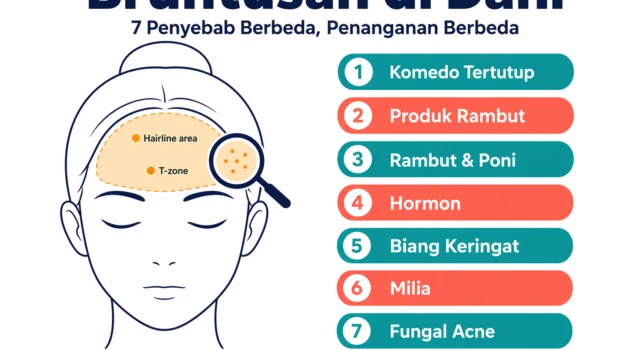 bruntusan di dahi penyebab dan cara mengatasinya yang tepat