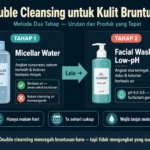 double cleansing untuk kulit bruntusan cara yang benar micellar water facial wash