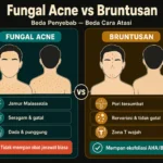 perbedaan fungal acne dan bruntusan tampilan penyebab cara mengatasi