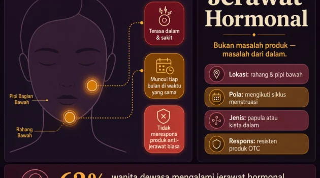 jerawat hormonal penyebab ciri-ciri cara mengatasi rahang pipi bawah siklus menstruasi