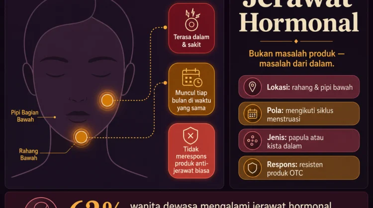 jerawat hormonal penyebab ciri-ciri cara mengatasi rahang pipi bawah siklus menstruasi