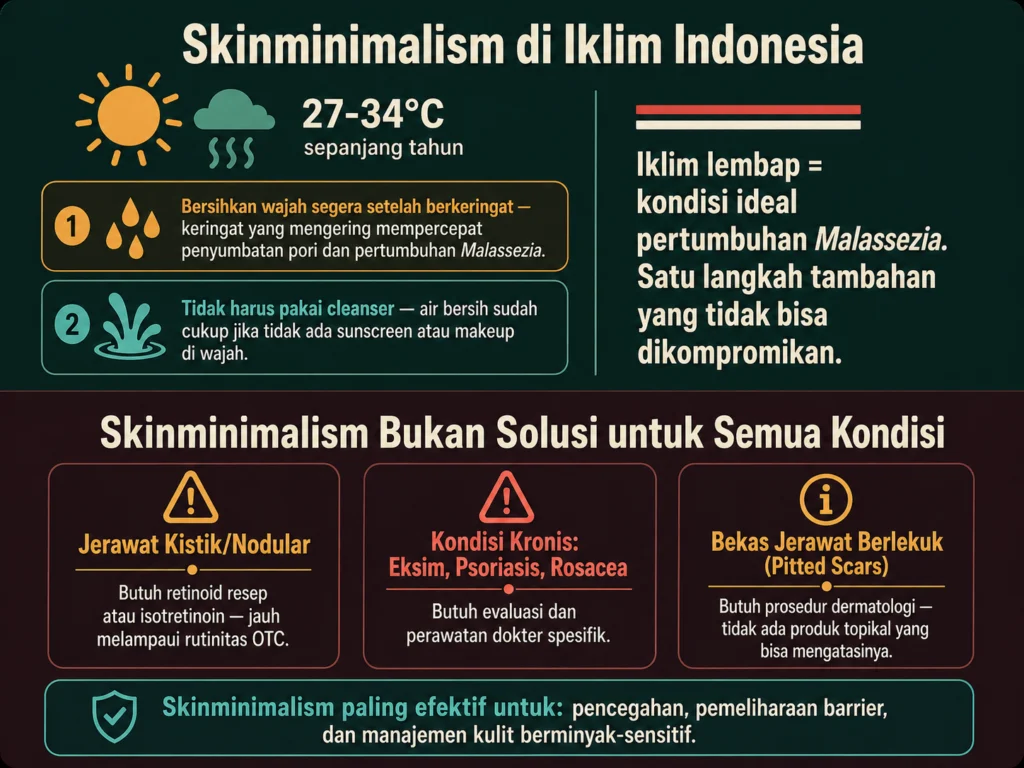 skinminimalism iklim indonesia keringat malassezia dan kapan butuh lebih dari 3 produk