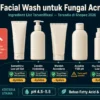 facial wash untuk fungal acne terbaik di Shopee 2026 ingredient list terverifikasi