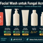 facial wash untuk fungal acne terbaik di Shopee 2026 ingredient list terverifikasi