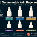 serum untuk kulit berjerawat terbaik Shopee 2026 BHA niacinamide azelaic acid retinol