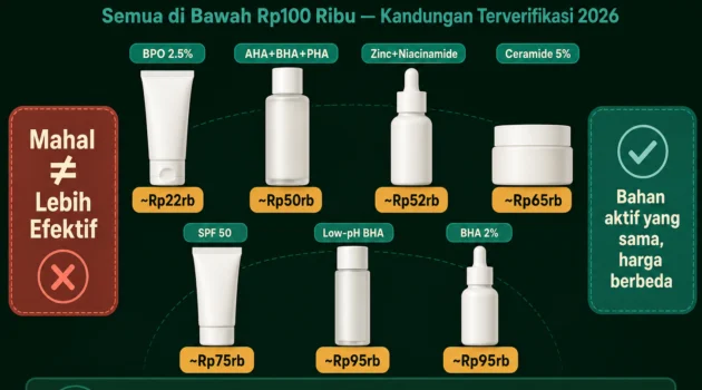 skincare jerawat murah Shopee terbukti efektif 7 pilihan terbaik di bawah 100 ribu
