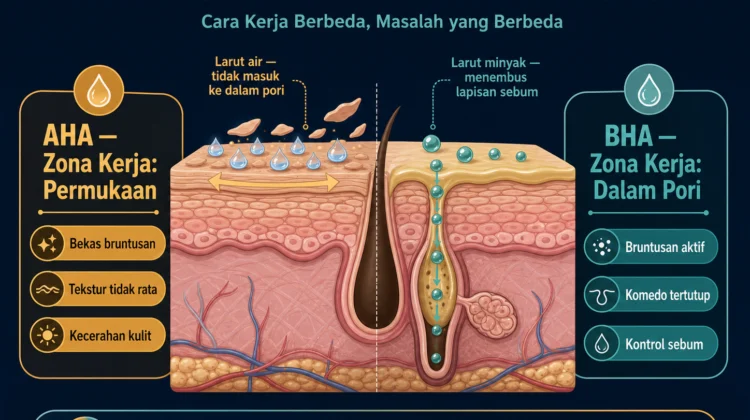 AHA vs BHA untuk bruntusan perbedaan cara kerja cara memilih yang tepat
